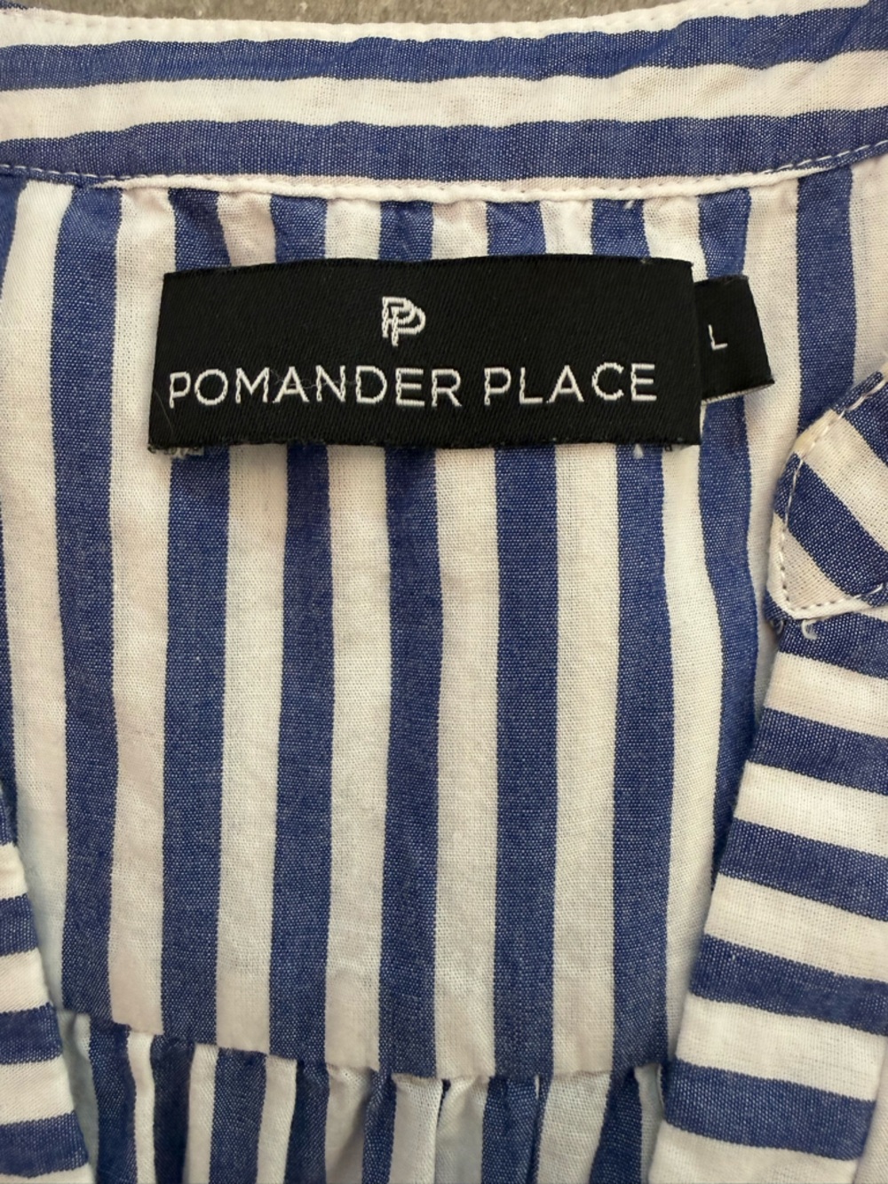 Tuckernuck Pomander Place Kenzo Blue White Stripe Sleeveless Mini Dress Large - Picture 6 of 10